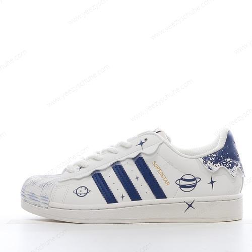 Herren/Damen Adidas Originals Superstar ‘Blau Weiß Gold’